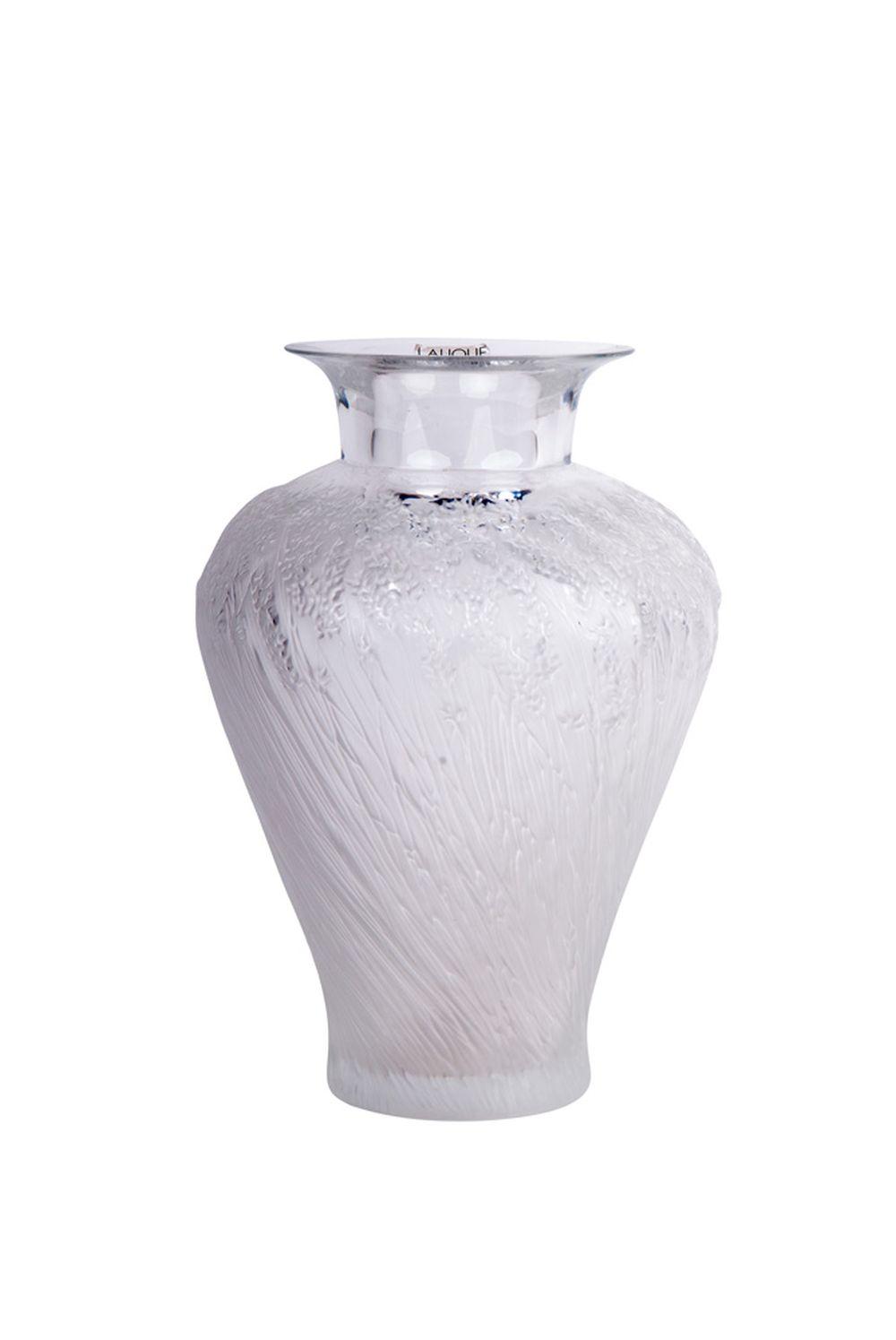 Appraisal: LALIQUE MOLDED GLASS VASE inches high Condition