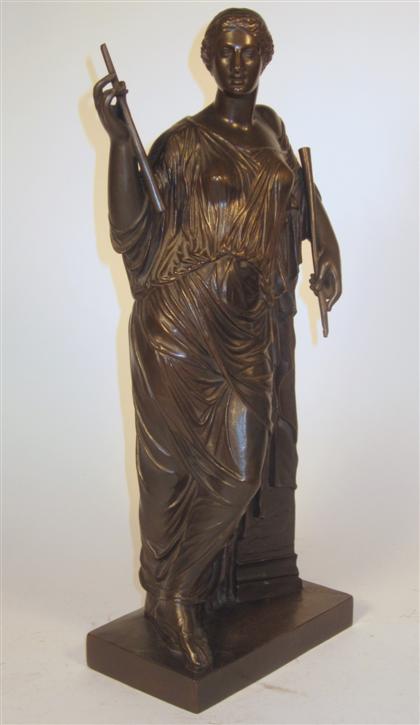 Appraisal: French figure of a classical maidenBronze dark brown patina The