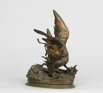 Appraisal: A Bronze Figurine of a Bird Signed J Moigniez A