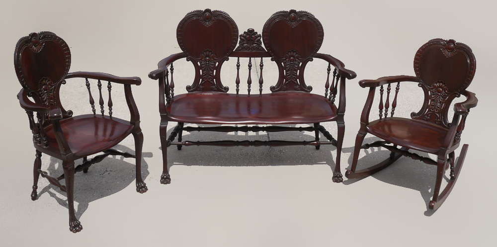 Appraisal: PIECE TURN OF THE CENTURY CARVED PARLOR SUITE Karpen quality