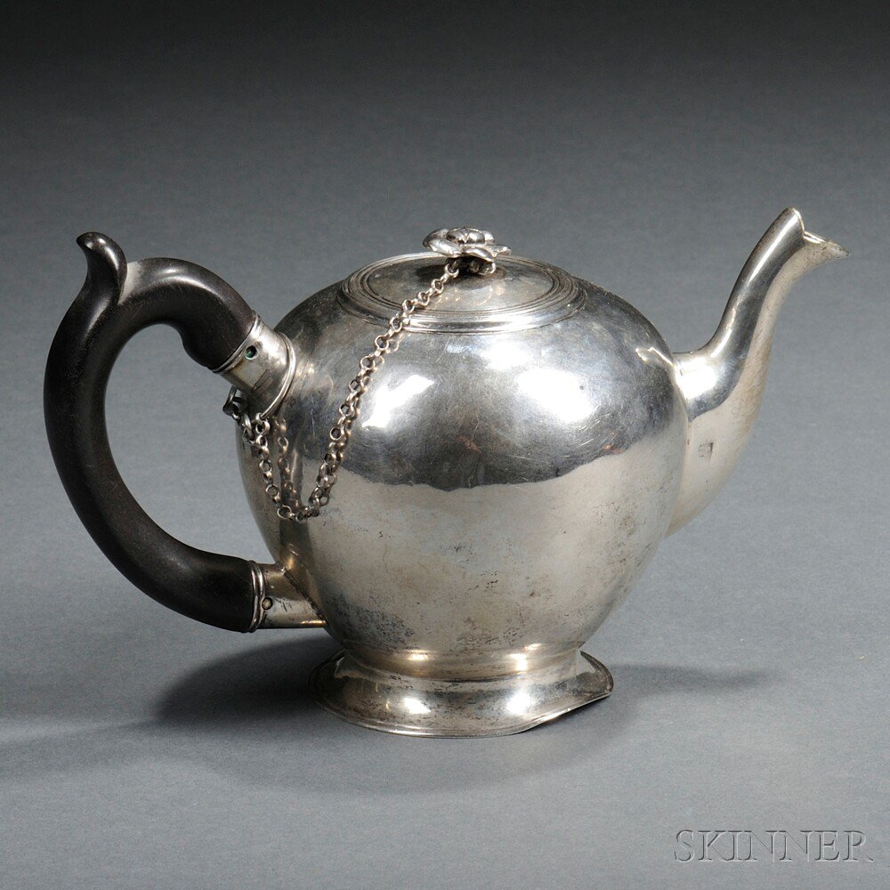 Appraisal: Russian Silver Teapot Moscow c with unidentified maker's and assayer's