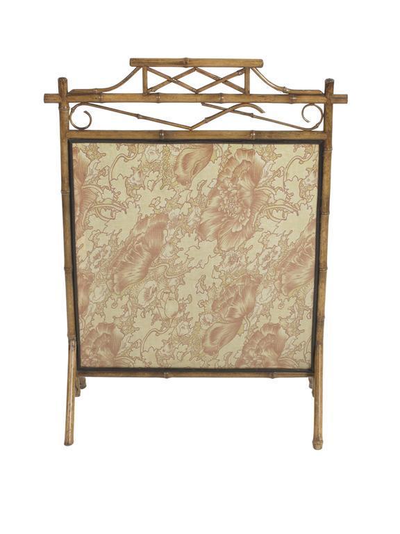 Appraisal: A late Victorian bamboo fire screen