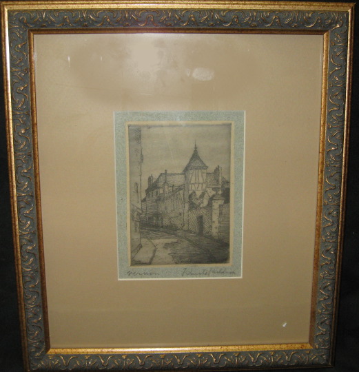 Appraisal: Knute Heldner American New Orleans - Vernis etching image -