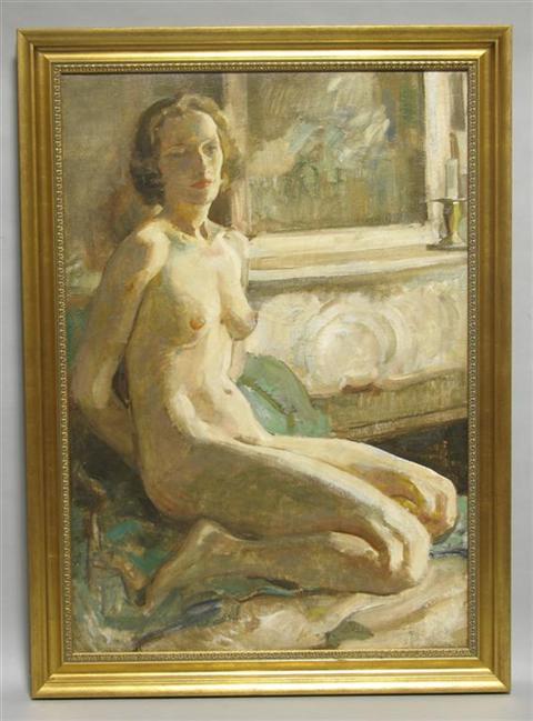 Appraisal: HERBERT MORTON STOOPS AMERICAN - NUDE WOMAN Oil on canvas