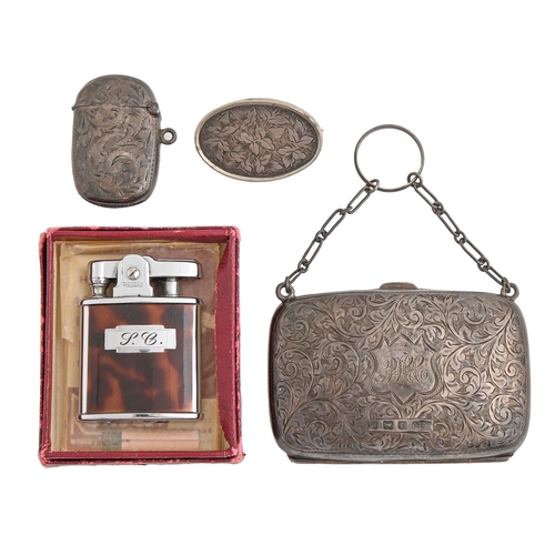 Appraisal: A Victorian silver vesta case mm h by J Grinsell