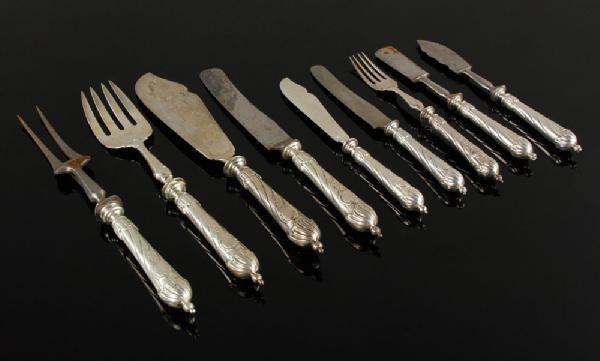 Appraisal: - German Flatware Set Silver German flatware set with round