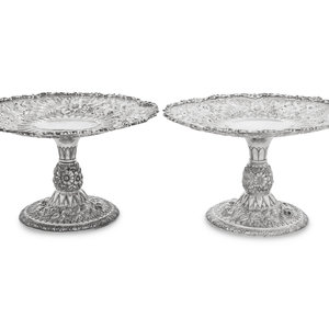 Appraisal: A Pair of Tiffany and Co Silver Tazza New York