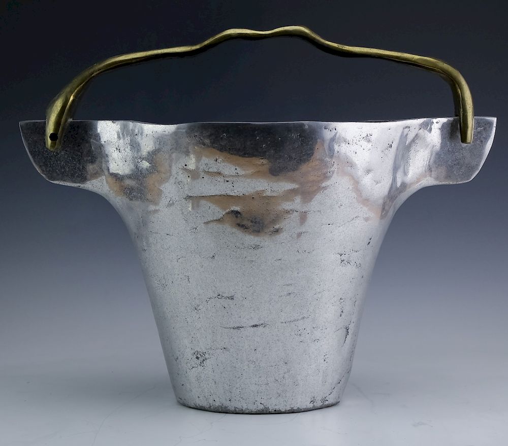 Appraisal: David Marshall Mixed Metal Champagne Ice Bucket David Marshall Disenos