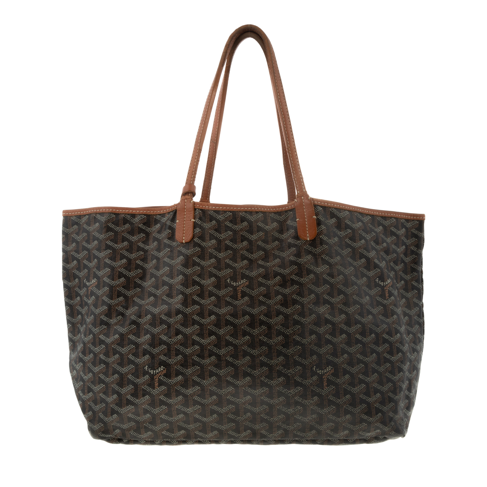 Appraisal: A GOYARD SAINT LOUIS PM A black and brown monogram