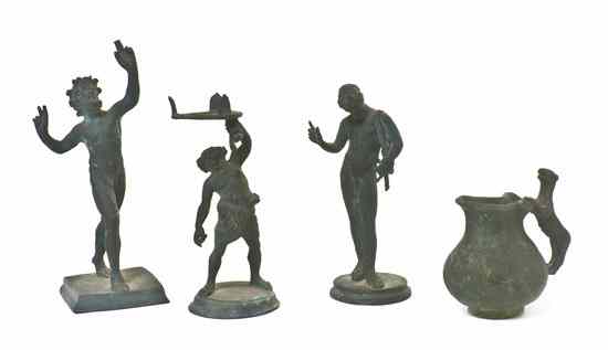 Appraisal: Four Grand Tour Bronzes after the Antique th century comprising