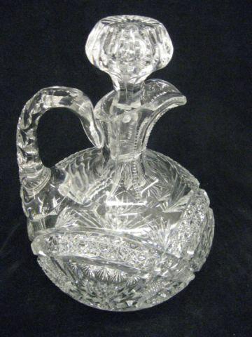 Appraisal: Brilliant Period Cut Glass Whiskey Decanter superb pattern excellent scarcer