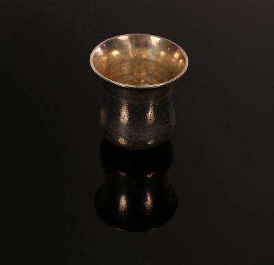 Appraisal: A French silver beaker of waisted form engraved borders and