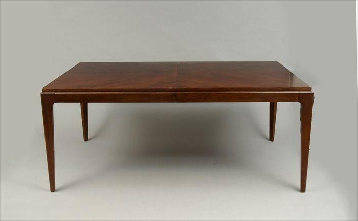 Appraisal: Mitchell Gold and Bob Williams Mahogany Extending Dining Table Labeled