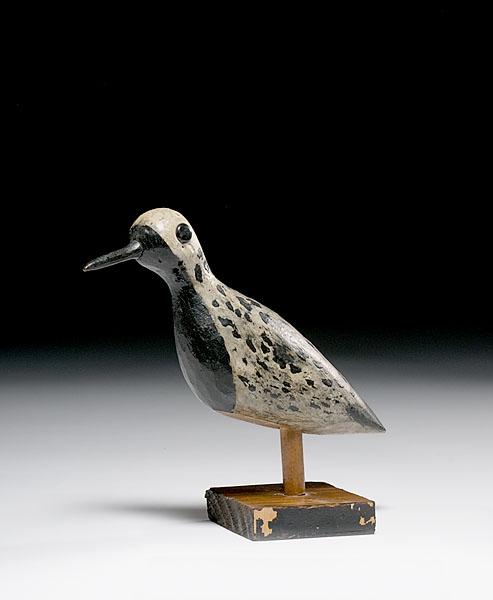 Appraisal: BLACK-BELLIED PLOVER SHOREBIRD DECOY American tack eyes on a homemade