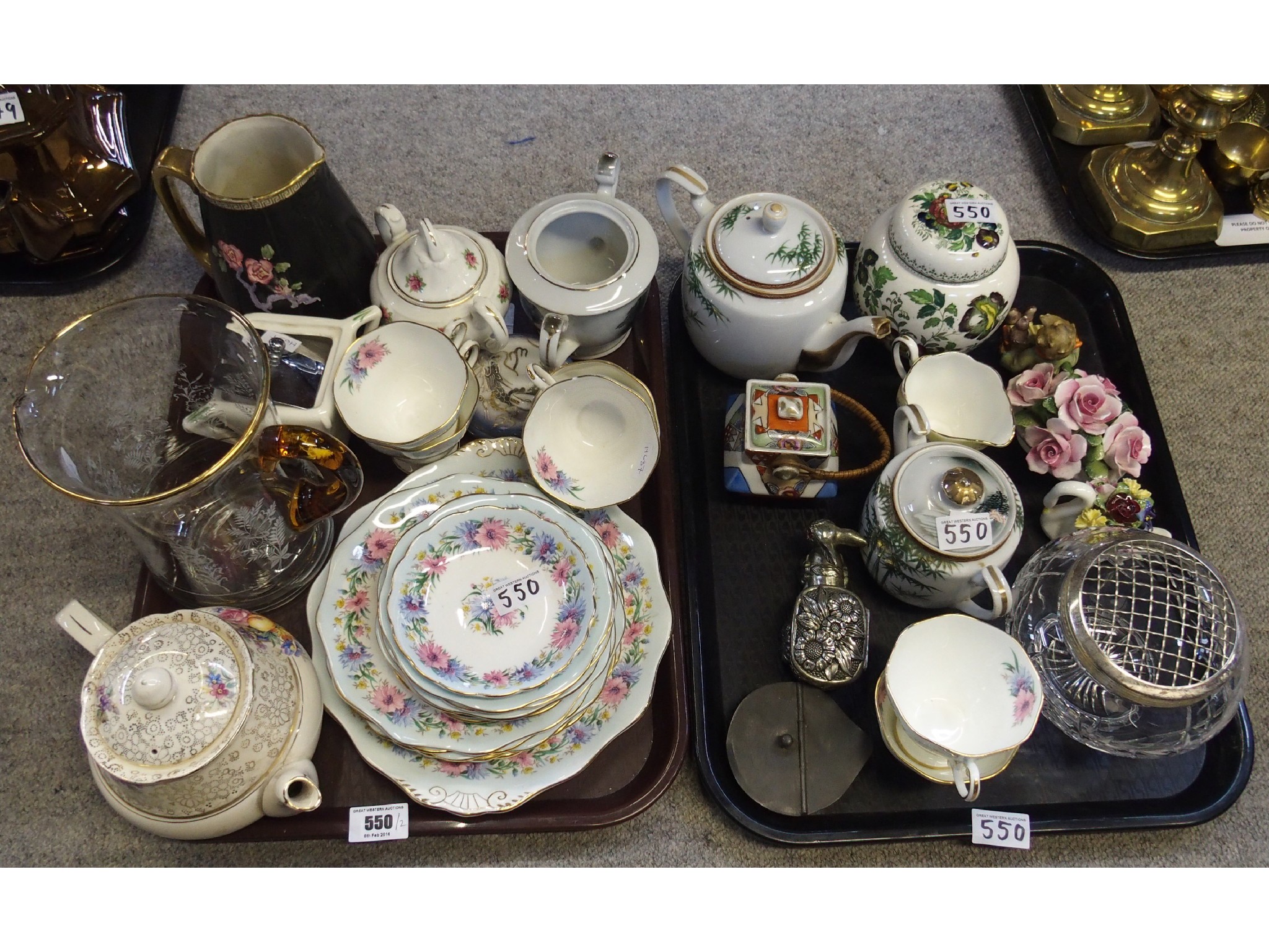 Appraisal: Foley 'Cornflower' teaset and assorted other ceramics and glass