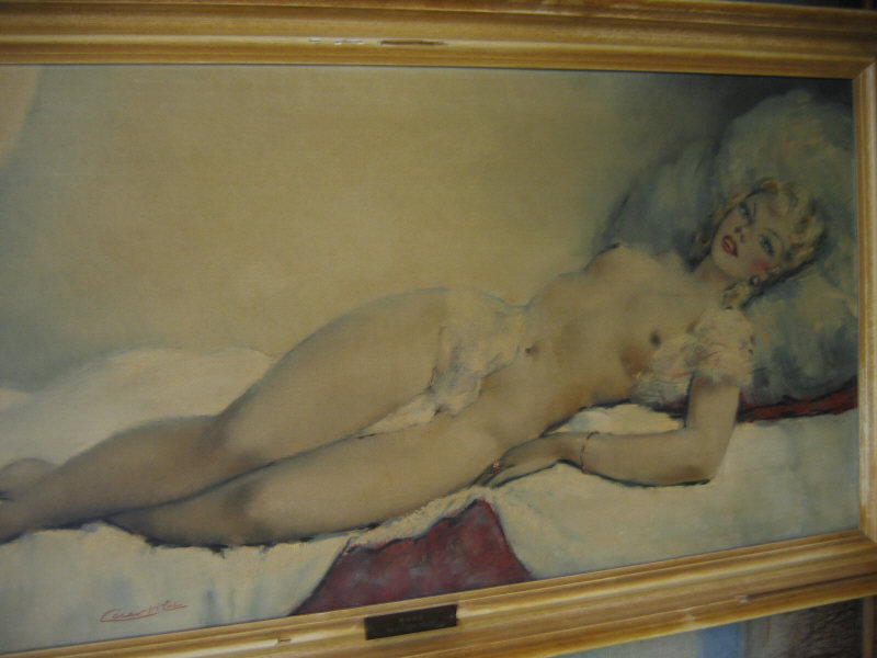 Appraisal: CESAR VILOT AMERICAN Reclining nude female figure signed lower left