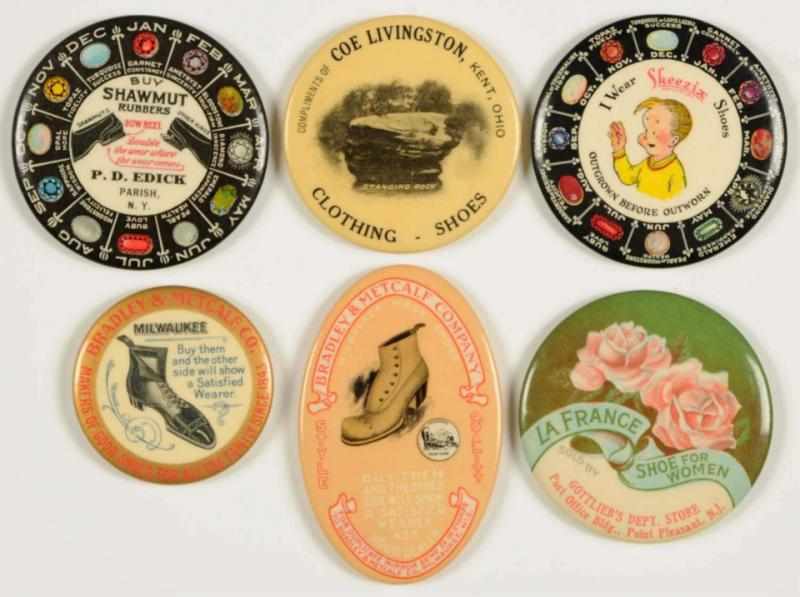 Appraisal: Lot of Shoe Related Pocket Mirrors Condition Near Mint Size