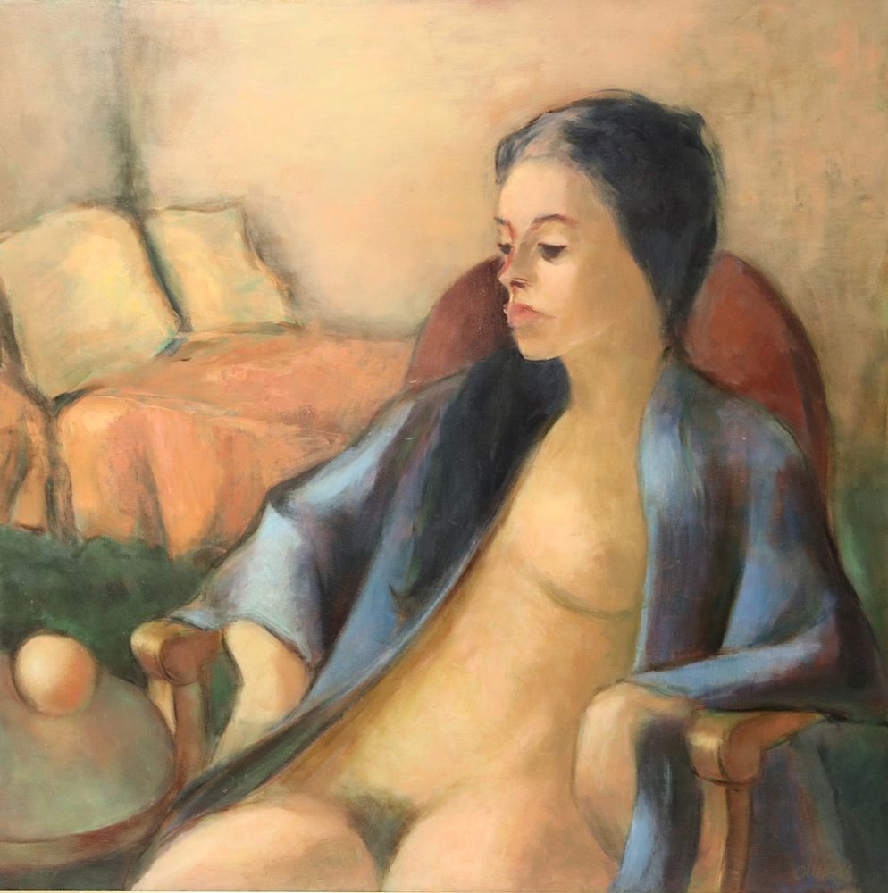 Appraisal: OWENS Signed Oil On Canvas Nude Signed lr rt and