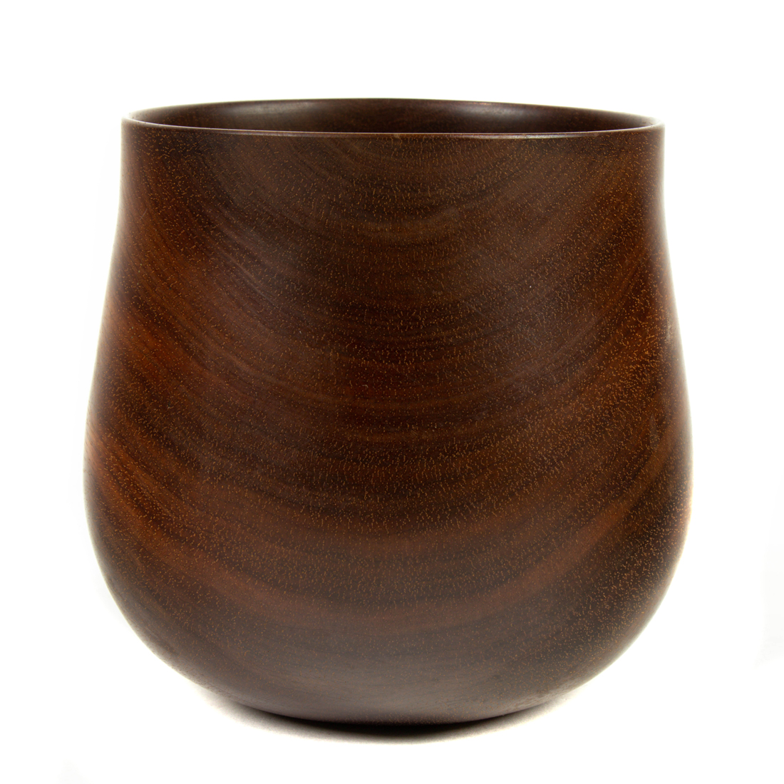 Appraisal: Dan DeLuz Bowl Hawaiian Kamani wood engraved signature 'Dan DeLuz