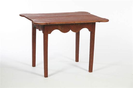 Appraisal: COUNTRY CHIPPENDALE TEA TABLE American late th century hardwood probably