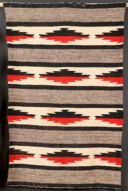 Appraisal: A PAIR OF SOUTHWEST NAVAJO HANDWOVEN WOOL RUGS A PAIR