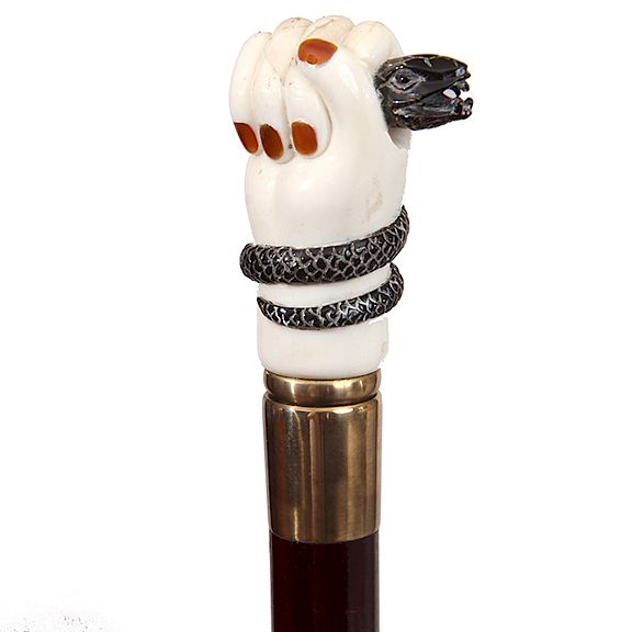 Appraisal: Bone Fist and Snake Cane- Exclusive on Bidsquare Bone Fist