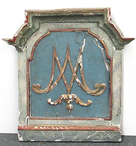 Appraisal: A pair of French paint decorated architectural panels late th