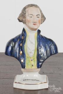 Appraisal: Staffordshire bust of George Washington probably early th c ''