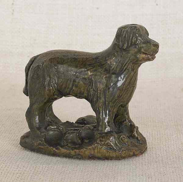 Appraisal: American redware figure of a standing dog th c with