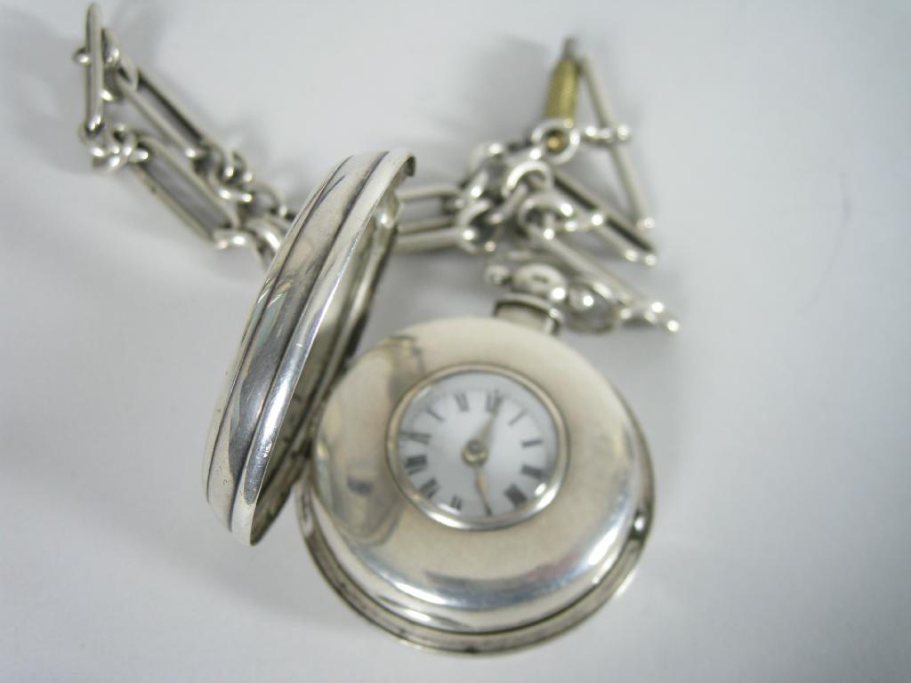 Appraisal: A Victorian pair cased half-hunter Pocket Watch the white enamel