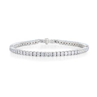 Appraisal: A Diamond Tennis Bracelet Set with round brilliant-cut diamonds weighing