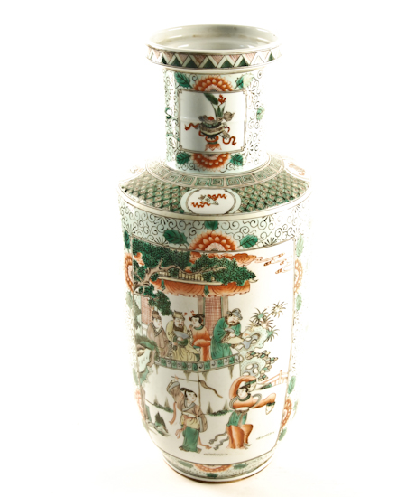 Appraisal: E th C Chinese Famille Verte Vase with a design