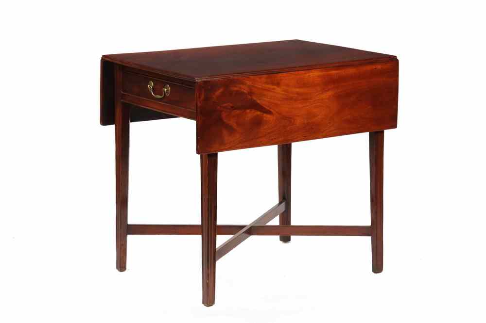 Appraisal: PHILADELPHIA PEMBROKE TABLE - Philadelphia Chippendale Pembroke Table second half