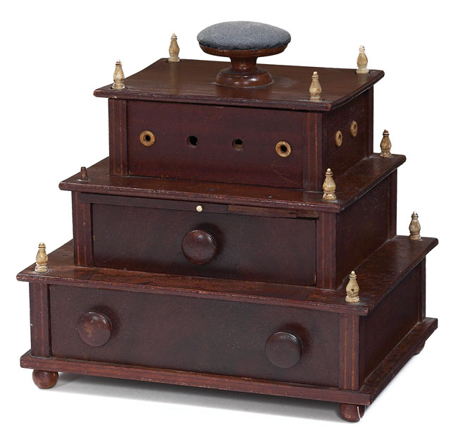 Appraisal: Shaker sewing box w x d x h very good