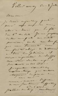 Appraisal: Corot Jean Baptiste Camille - Autograph Letter Signed Ville-d'Avray July