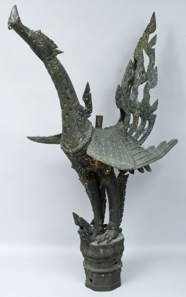 Appraisal: th- th Century Thailand bronze bird h x w x