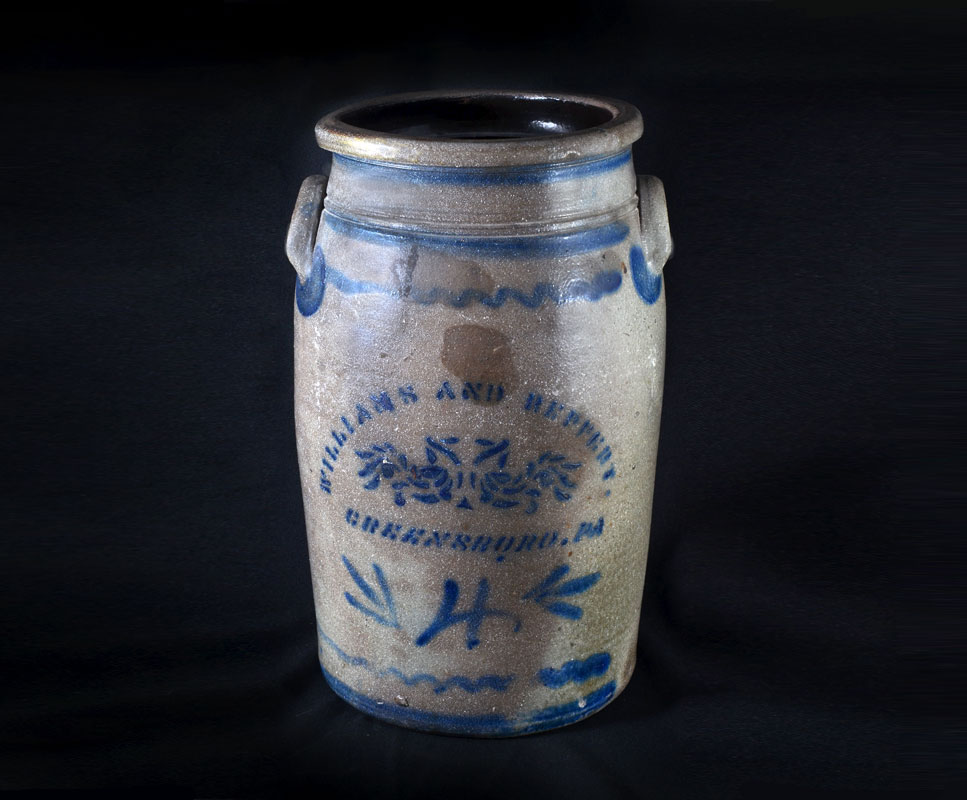 Appraisal: WILLIAMS AND REPPERT COBALT DECORATED -GALLON STONEWARE CROCK -gallon stoneware