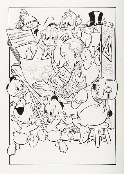 Appraisal: Unidentified Artist - A tribute drawing to Carl Barks from