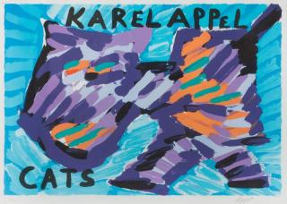 Appraisal: Karel Appel Dutch Karel Appel Dutch - Cats color lithograph