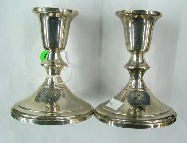 Appraisal: Pair of Towle Sterling Weighted Candlesticks