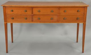 Appraisal: Eldred Wheeler cherry Federal style sideboard with six drawers ht