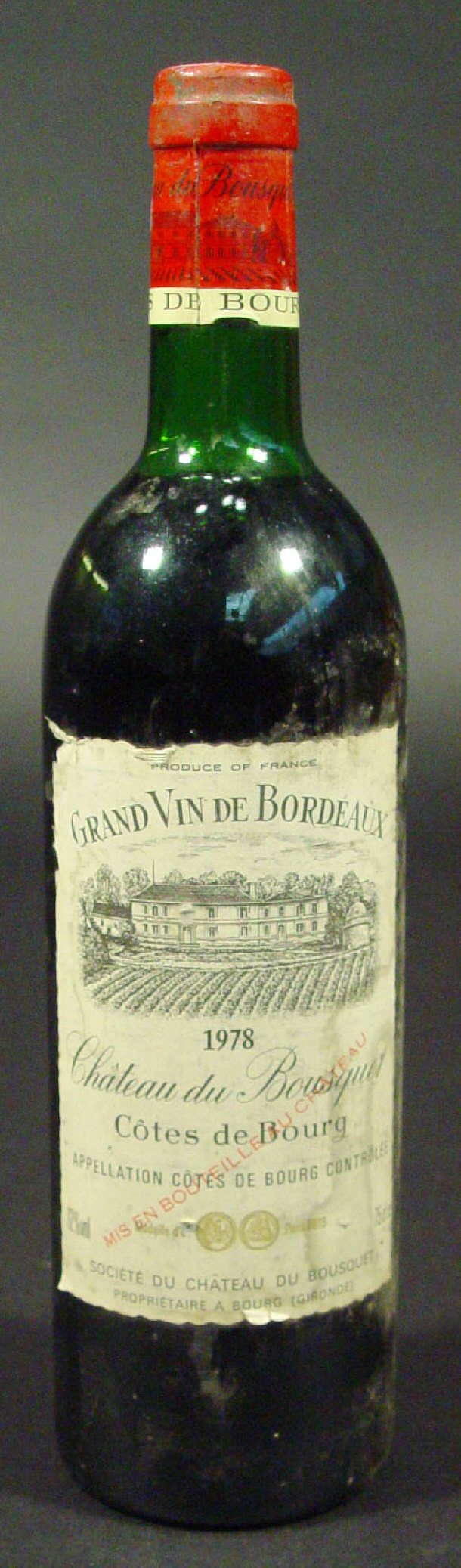 Appraisal: One bottle of Chateau du Bousquet Cote de Bourg