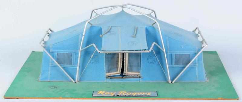 Appraisal: Unusual Roy Rogers Miniature Tent Mounted on platform and stamped