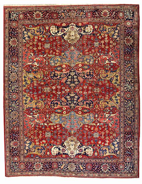 Appraisal: A Mahal carpet Central Persia late th century size approximately