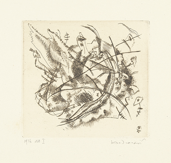 Appraisal: WASSILY KANDINSKY Radierung No I Drypoint printed in dark brown