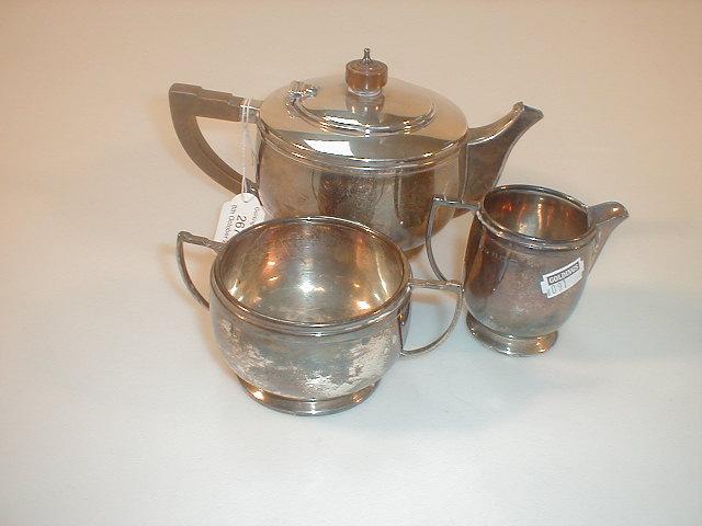 Appraisal: A George V Edward VIII silver tea service comprising tea