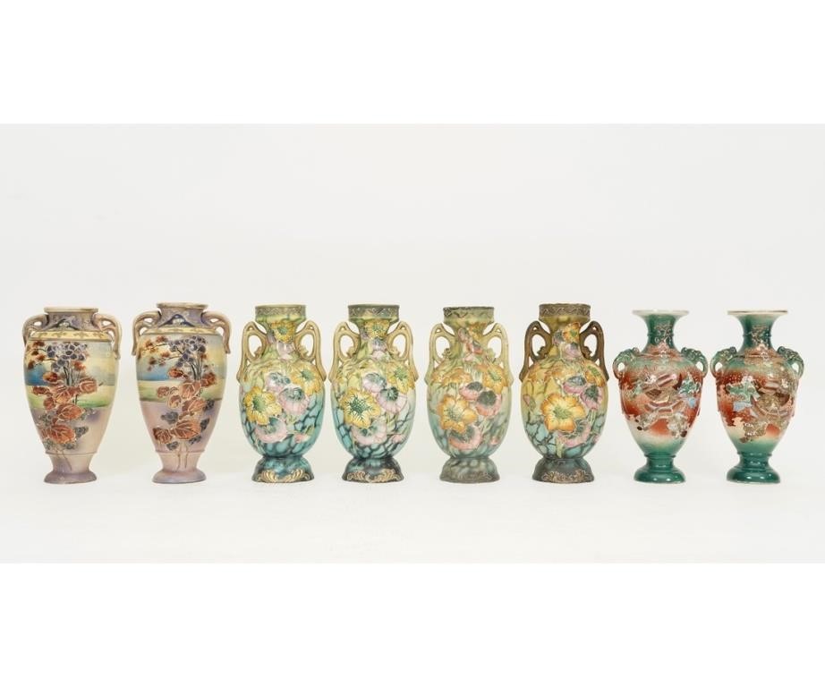 Appraisal: Four pair of Japanese ceramic vases circa h x dia