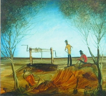 Appraisal: Kevin Charles Pro Hart - Miners with Windlass oil on