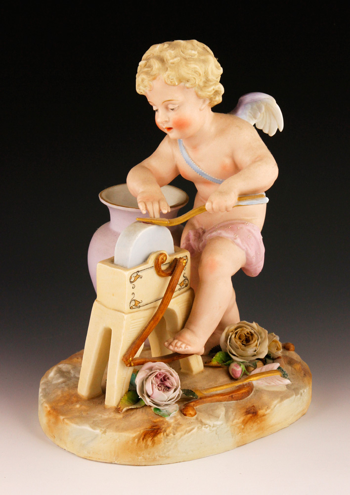 Appraisal: - th C German Bisque Cupid th century German cupid