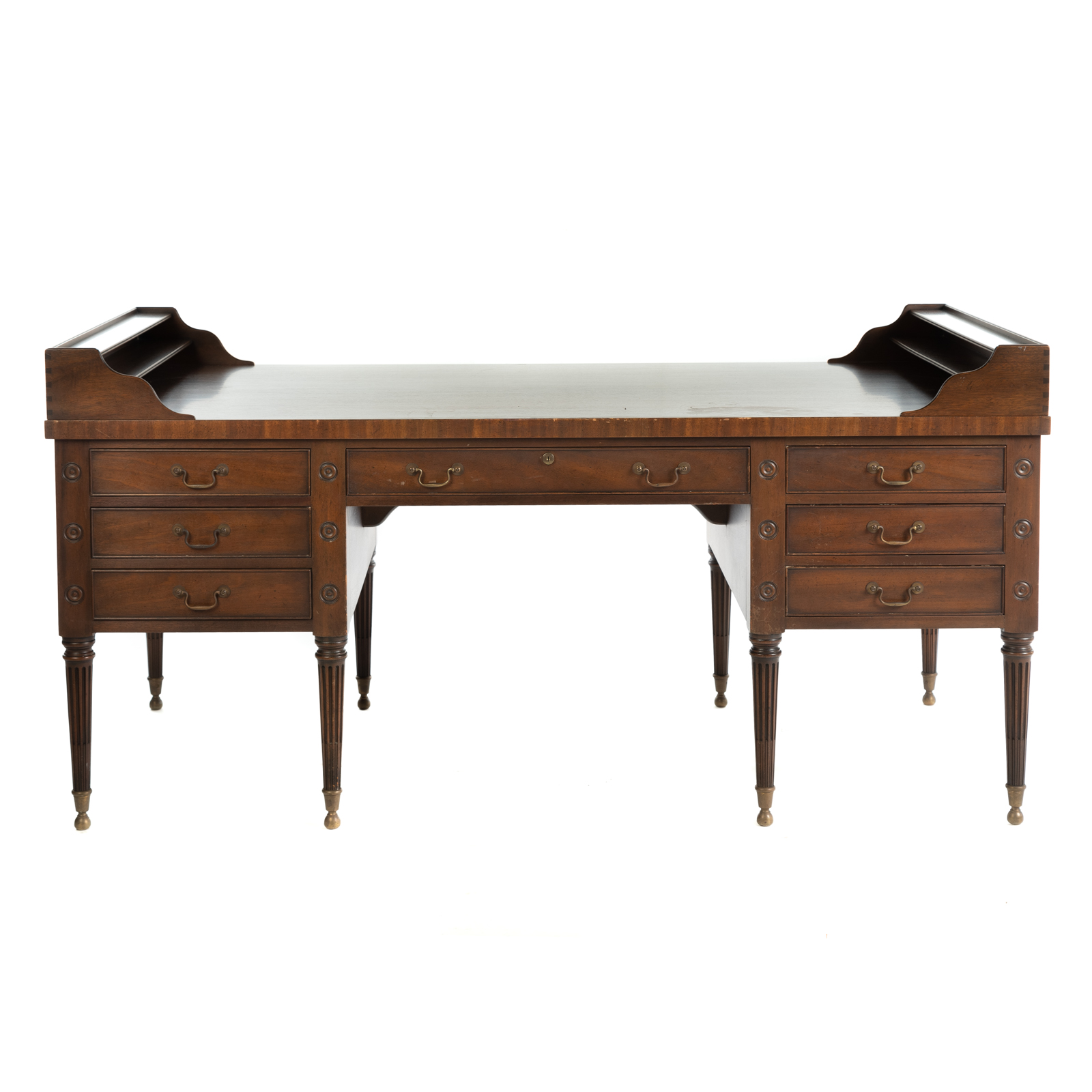 Appraisal: KITTINGER GEORGE WASHINGTON MAHOGANY WRITING DESK Mid th century spacious